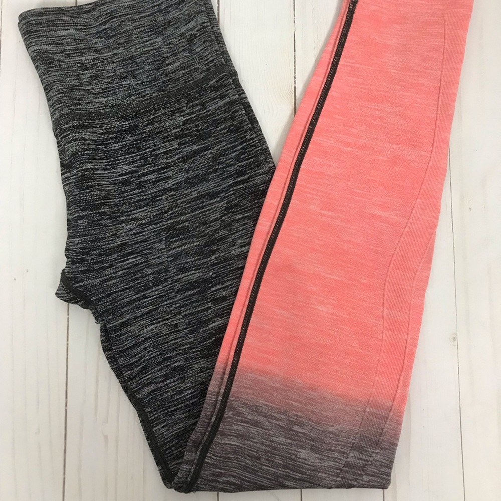 M U.S.A Black and Corral Ombre Leggings